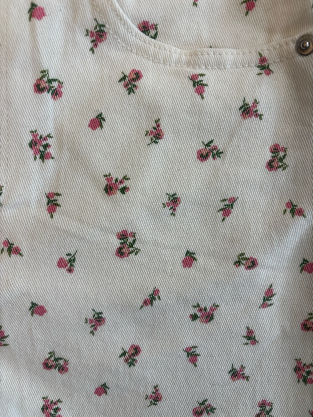 H&M White Floral High Waisted Shorts Women's Size 0 NWT Summer - Picture 6 of 6